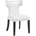 Modway - Curve Chaise à manger - Blanc-Cadre en bois massif
