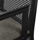 Modway - Monarch Bois et rotin Fauteuil à manger - Noir Noir Gris-9