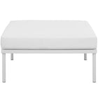 Modway - Harmony Terrasse extérieure Aluminium Ottoman in Blanc blanc-Capuchons de pied en plastique noir sans marque