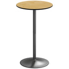 HOMCOM - Table de bar ronde pour 2, montage facile pour bar à domicile, cocktail, bistrot - bois naturel-Accueille confortablement deux personnes pour les espaces de travail partagés 