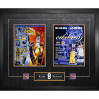 Frameworth - Kobe Bryant Lakers de Los Angeles collage champions NBA 2000-2001 - impression encadree - 30 po l x 30 po H-Sous licence officielle de la NBA mettant en vedette Kobe Bryant et les Lakers de Los Angeles champions NBA consecutifs en 2000 et 2001 - les deux premiers titres du legendaire parcours de cinq championnats de Kobe