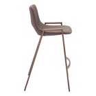 Zuo - Desi Tabouret de comptoir - Brun/Noyer - Ensemble de 2-Garantie limitée de 3 ans