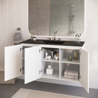 Modway - Bryn Fixation murale de 48" Vanette de salle de bain - Blanc Noir-Conception murale
