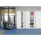 Ceha - Armoire de rangement métallique BDM-180 avec étagères réglables - Blanc-10