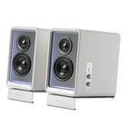 Edifier - QR65 Haut-parleur Bluetooth multimédia à effet lumineux magnifique - Blanc-Les puces d'amplificateur TI de classe D de 70 W, les tweeters à dôme en soie de 1.25", les haut-parleurs médium-graves à diaphragme en aluminium de 2.75" et le traitement avancé du signal numérique offrent des performances sonores haut de gamme