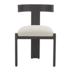 Zuo - Tiana Chaise de salle à manger - Noir/Beige-Tissu conçu pour l’extérieur