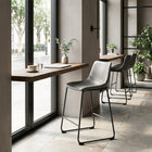 Zuo - Smart Tabouret de comptoir - Charcoal - Ensemble de 2-Dimensions: 21,3 po L x 18,9 po L x 34,6 po H