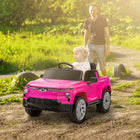 Qaba - Voiture RC pour enfants sous licence CHEVROLET 12V - rose-Livré avec six chansons intégrées, port MP3 et USB, phares pour des balades amusantes 