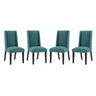 Modway - Baron Tissu Chaise à manger Ensemble de 4 - Sarcelle-Fauteuil d’appoint moderne élégant