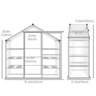 Outsunny - Serre de jardin à entrée libre avec 4 étagères- La porte coulissante de la serre offre un accès facile et maintient l’humidité pour vos plantes
