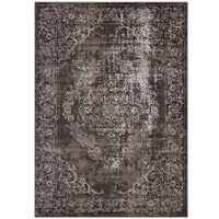 Modway - Gamela Médaillon floral rustique vintage orné Tapis de comédie 8 pi l x 10 pi L - Brun clair et foncé antique-Tapis médaillon floral orné