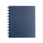 Cambridge - Cahier Poly Disc, bleu marine, grand, 60 feuilles-Comprend 60 feuilles lignées étroites repositionnables qui peuvent être retirées et déplacées d'une section à l'autre. 