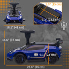 Qaba - Voiture électrique Maserati GT2 sous licence 6V - bleu-Comprend un compartiment de rangement sous le siège pour les jouets et les accessoires 