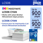 Brother - LC506CS Cartouche d’encre cyan authentique à rendement standard-Les cartouches d’encre cyan à rendement standard LC506CS authentiques de Brother offrent des résultats fiables et constants