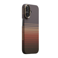 PITAKA - Coque tactile Woven pour iPhone 17 - Coucher de soleil-Propulsé par notre technologie exclusive PitaTap