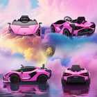Aosom - Voiture électrique pour enfants compatible 12v à batterie - rose-Télécommande 2,4G incluse 
