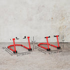 HOMCOM - Support élévateur pour moto - Rouge-Béquille avant réglable de 11 po à 14,2 po (280-360 mm) pour s'adapter à différentes tailles de motos
