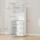 HOMCOM - Armoire de cuisine moderne avec espace pour micro-ondes - blanc-Équipé de pieds de support en métal pour éviter l'humidité et faciliter le nettoyage du sol 