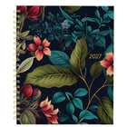 Blueline - Agenda Hebdomadaire/Mensuel - 11 po H x 8 1/2 po l - Motif Floral - Bilingue-Reliure à double spirale dorée, couverture rigide en deux pièces