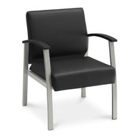 TygerClaw - Chaise d'invité ergonomique à dossier bas avec accoudoirs-Un épais rembourrage en mousse haute densité offre une assise ferme et soutenante qui dure dans le temps
