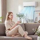 HOMCOM - climatiseur mini-split 12000 BTU avec Wifi - blanc-Réglez les paramètres à distance via WiFi et utilisez les commandes vocales avec Alexa ou Google