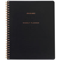 AT-A-GLANCE - Agenda scolaire hebdomadaire/mensuel Signature 2026-2027 - 11 po H x 8 3/8 po l - noir - bilingue-13 mois : juillet 2026 à juillet 2027