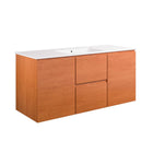 Modway - Scenic Fixation murale de 48" Vanette de salle de bain - Blanc cerise-Armoire de toilette murale pour salle de bain