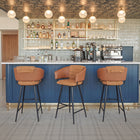 Zuo - Juno Tabouret de bar - Brun - Ensemble de 2-Assemblage requis