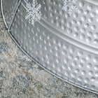 HOMCOM - Collier de Sapin de Noël 26" avec Motifs de Flocons de Neige Argenté-Quatre pièces. Rapide à monter et à démonter, ce qui permet d'économiser de l'espace de stockage 
