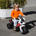 Aosom - Moto pour enfants, moto électrique 6v pour tout-petits avec phare - rouge-Fonctionne avec une pédale au pied et des poignées de direction 