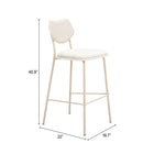Zuo - Zeal Tabouret de bar - Gris pâle/Beige - Ensemble de 4-Garantie limitée de 3 ans