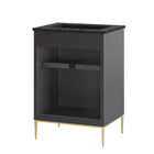 Modway - Awaken 24" Vanette de salle de bain - Noir noir-Rangement spacieux