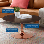 Modway - Lippa Rond de 36 po Bois Table basse - Noyer rose cerisier-Placage de grains de bois