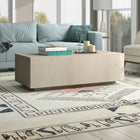 Hudson&Canal - Table basse rectangulaire Paxton 48" de largeur, , blanc aulne-Finition en blanc aulne aspect bois