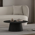 Manhattan Comfort - Table basse moderne Layla 90 cm - Noir-Le plateau de table rond élégant offre un espace de surface généreux pour la décoration, les boissons ou d'autres essentiels