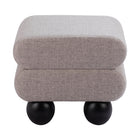 Zuo - Davao Pouf - Gris-Bois d’hévéa peint avec finition élégante et durable