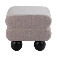 Zuo - Davao Pouf - Gris-Bois d’hévéa peint avec finition élégante et durable