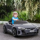 Aosom - Audi RS e-tron GT voiture électrique pour enfants sous licence 12V avec télécommande, klaxon, musique - gris-Boutons séparés pour le klaxon et la musique sur le volant pour un son fort et clair 
