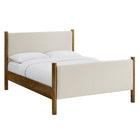 Modway - Maven Taille reine Tissu tapis Lit de plateforme, Noyer d’ivoire-Assemblée requise