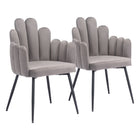 Zuo - Noosa Chaise de salle à manger - Gris - Ensemble de 2-Assemblage requis
