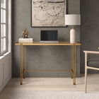 Hudson&Canal - Bureau Inez 48" - Laiton-Une finition en laiton fabriquée à la main est appliquée sur le cadre en acier