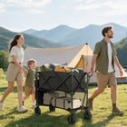 Outsunny - Chariot pliant à deux étages-Étagère inférieure allongée pour loger commodément les objets encombrants