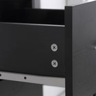 HOMCOM - Bureau d'ordinateur avec rangement - 47,25 po L x 19,25 po l x 28,5 po H - noir-Fabriqué en panneau d'ingénierie épais avec un revêtement en mélamine, résistant aux rayures et à l'eau 