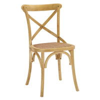 Modway - Gear Restauration Fauteuil d’appoint - Naturel-Chaise à manger moderne de ferme