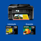 Epson - T126 Cartouche d'encre - Grande capacité - Noir-Modèles compatibles: NX330, NX430, WF-60, WF-435, WF-520, WF-545, WF-630, WF-633, WF-635, WF-645, WF-840, WF-845, WF-3520, WF-3540, WF-7010, WF-7510, WF-7520