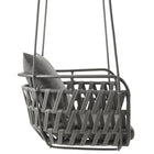 Modway - Kaliah Terrasse extérieure Aluminium Chaise à balançoire in Charbon de bois-Boucle suspendue en acier inoxydable