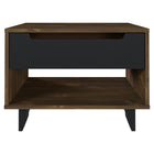 Nexera - Table de nuit Barista, 1 tiroir, Truffe et noir-1 tiroir de rangement pratique pour y conserver vos effets personnels à portée de main lorsque vous êtes au lit