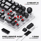 Cybeart - Akula 99 Lite Clavier De Jeu Sans Filaire Rgb Compact - Noir-Le port USB filaire haute vitesse offre une réactivité instantanée sans aucune configuration et une alimentation ininterrompue