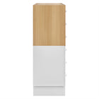 Modway - Nolia Bloc de couleur à 6 tiroirs Coffre commode, Chêne Blanc-Glissières de plancher sans marquage