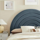 Modway - Solana Arqué Performance Velvet Tête de lit Queen, Cadet Blue-Rembourrage en mousse dense